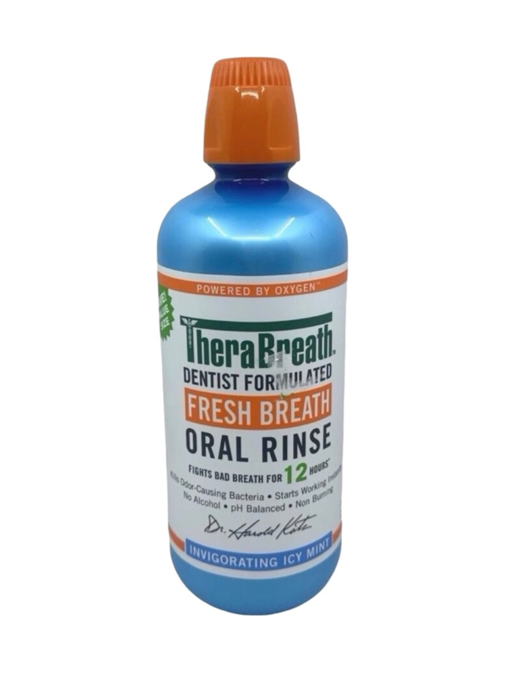 TheraBreath Fresh Breath Oral Rinse - Icy Mint - 33.8 fl oz / 1 L